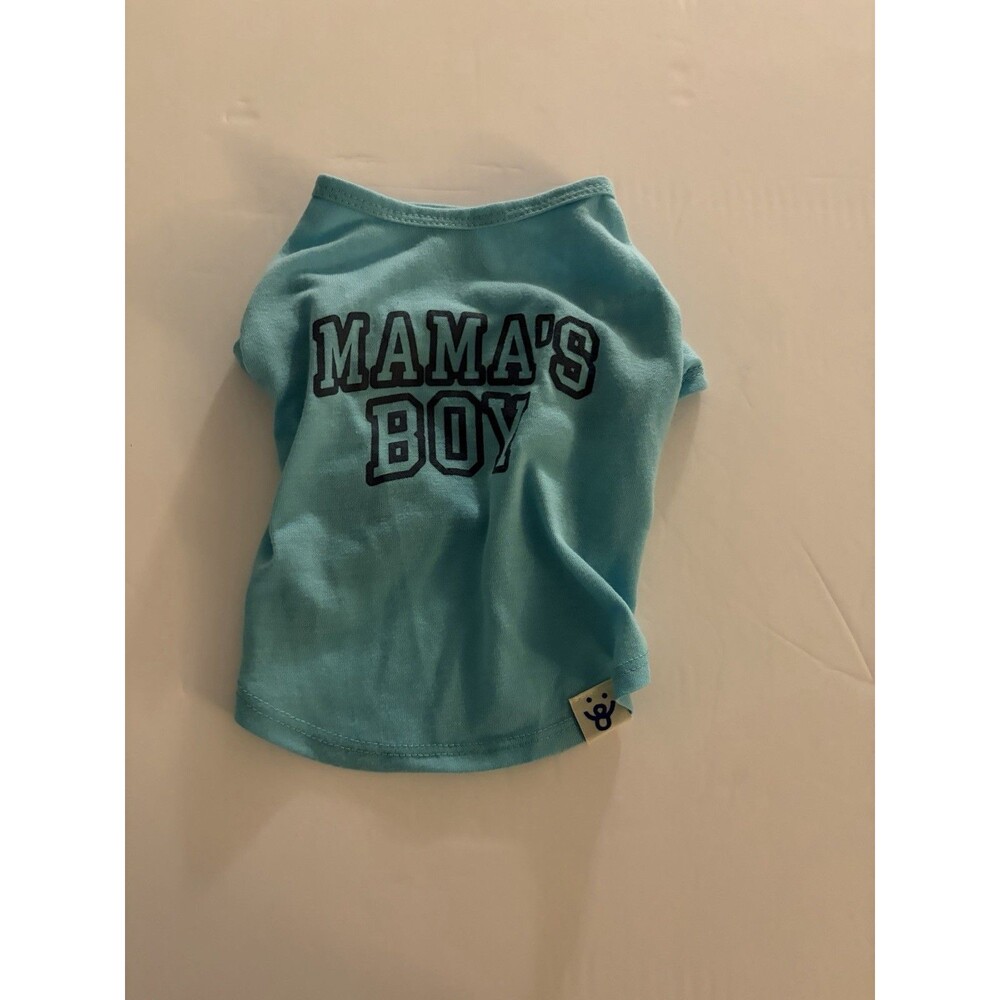 Oodles Blue "Mama's Boy" Dog T-Shirt - Size XS 7-10 lbs
